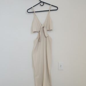 4th Reckless Cream Tie-Front Dress